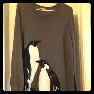 Ugly Christmas Penguin Grey Sweater